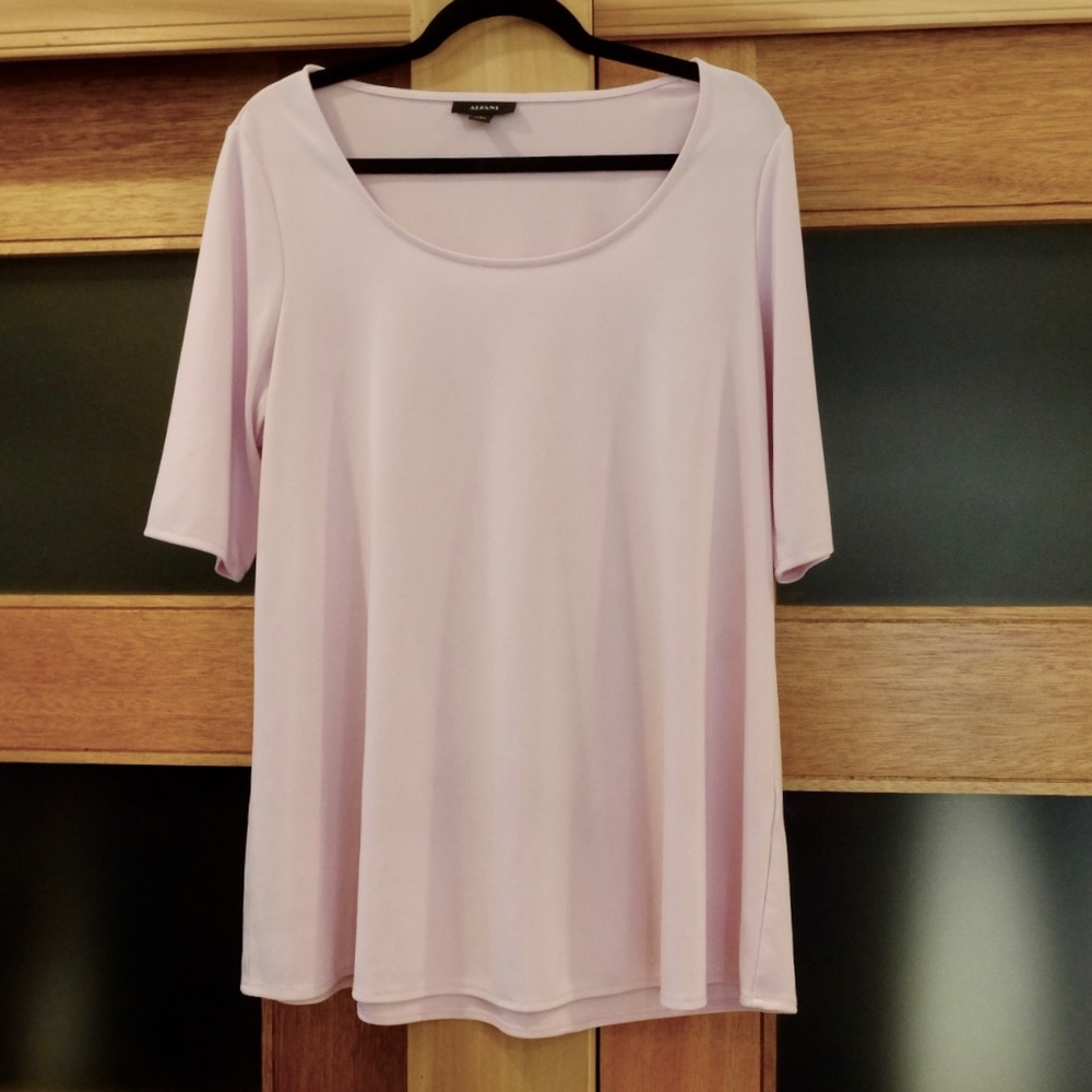 ALFANI~Ladies' HALF SLEEVE LIGHT PINK TUNIC BLOUSE SIZE S